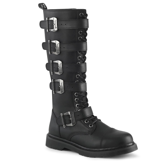 Botas Hasta La Rodilla Demonia Bolt-425 Cuero Vegan Hombre Negros | KULIG4716