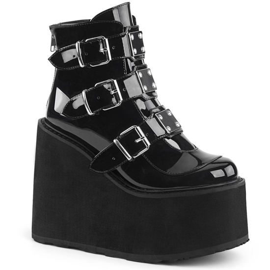 Botines Demonia Swing-105 Wedge Platform Mujer Negros | YFXET2805