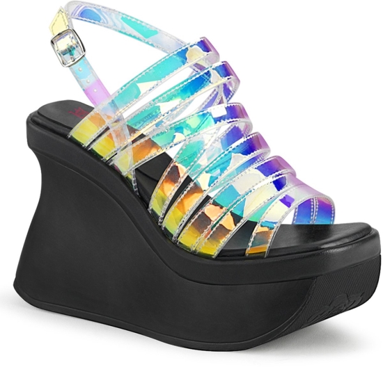 Sandalias Tacon Plataforma Demonia Pace-33 Wedge Mujer Magic | ZHCSG3419