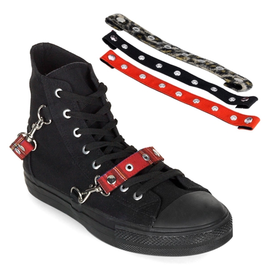 Tenis Demonia Deviant-107 Punk Goth Skater Lona Hombre Negros | GUXKN1907