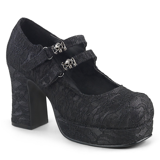 Zapatos Plataforma Demonia Gothika-09 Mujer Negros | SKPGH8601