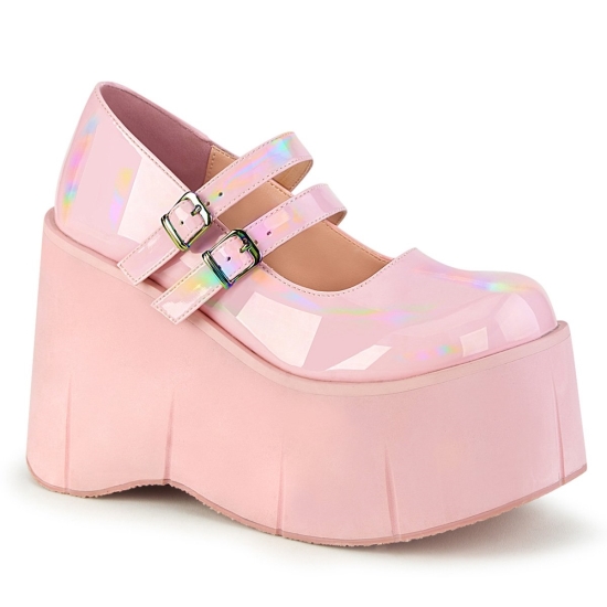 Zapatos Plataforma Demonia Kera-08 Mary Jane Mujer Rosas | VCBAT4302