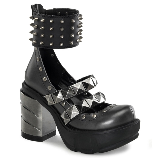Zapatos Plataforma Demonia Sinister-62 Mujer Grises Oscuro | WJUMK3645