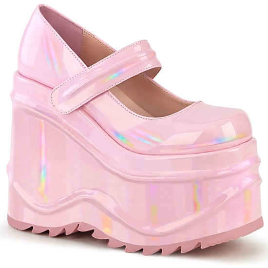 Zapatos Plataforma Demonia Wave-32 Wedge Mujer Rosas | XPDAS3602