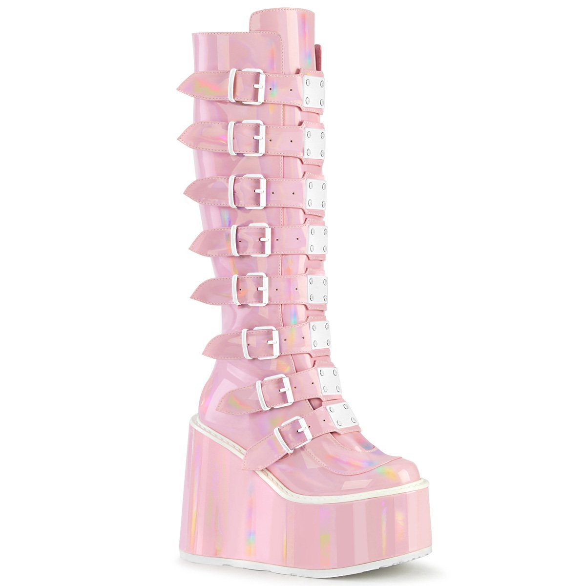 Botas Hasta La Rodilla Demonia Swing-815 Platform Mujer Rosas | TKXHG6519