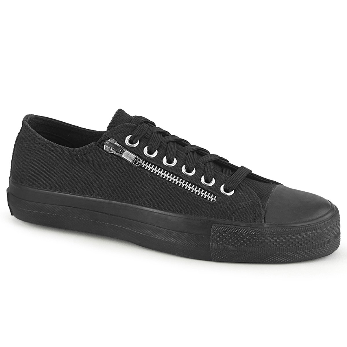 Tenis Demonia Deviant-06 Low Tops Lona Hombre Negros | RNYEM2876